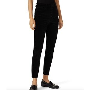 DL1961 Pants‎ Womens Size 27 Black Velvet Chrissy Ankle High Rise Instasculpt